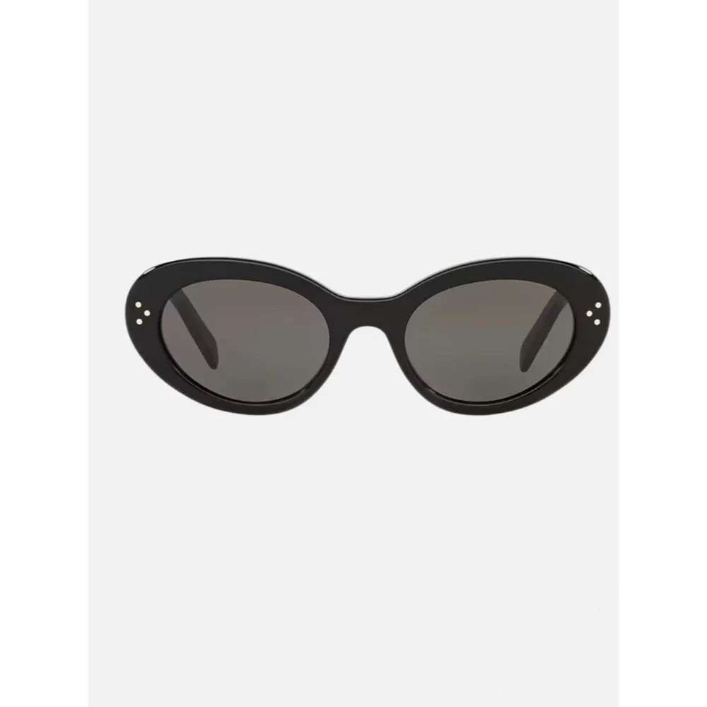 Celine Black Oval Cat-Eye Women's Sunglasses